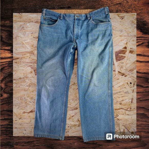 Duluth Trading Co Men's 46x32 Stonewash Ballroom Relaxed Fit 100% Cotton Jeans - Picture 1 of 9